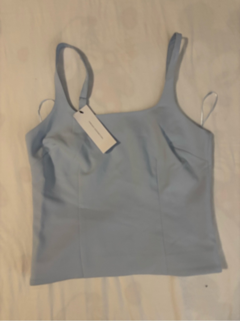 French Connection Pale Blue Square-Neck Camisole